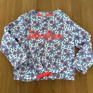 Sergent Major (French) Floral Long Sleeve Top with Pink Accents 4Y